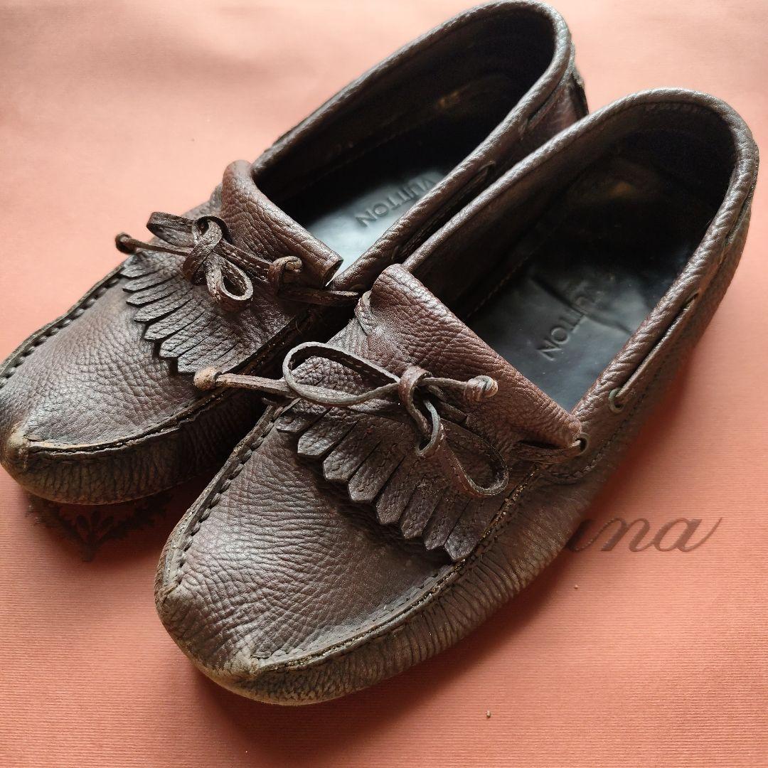 メトロルイヴィトン　ドライビングシューズ レザー モカシン ブラウン