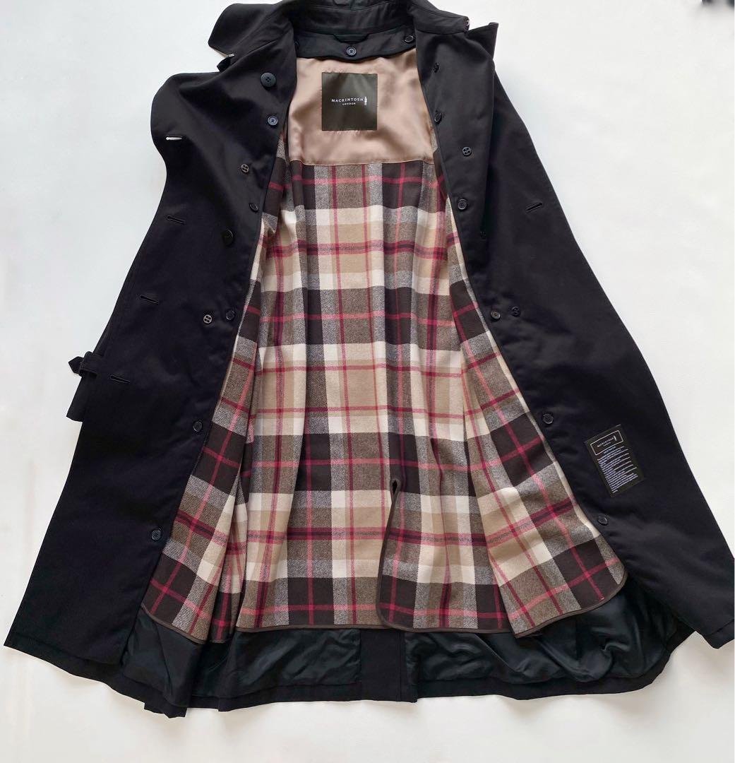 大きいサイズ46　マッキントッシュロンドン　ライナー付　トレンチコート　ロング丈