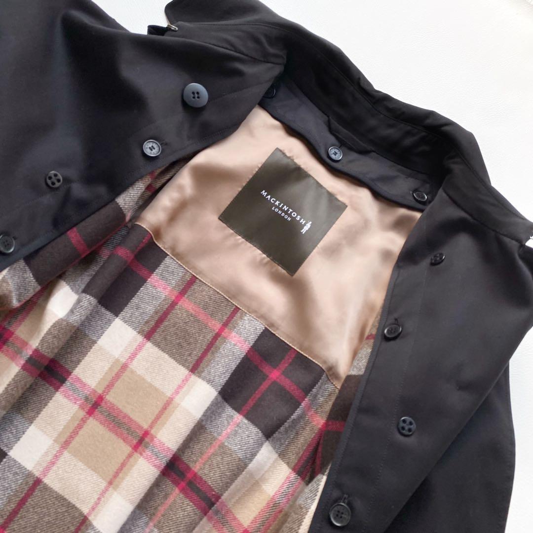 大きいサイズ46　マッキントッシュロンドン　ライナー付　トレンチコート　ロング丈
