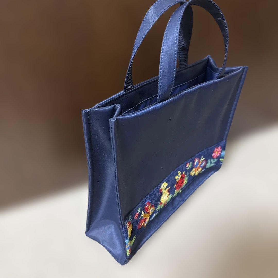 FEILER ネイビー 学校　トートバッグ