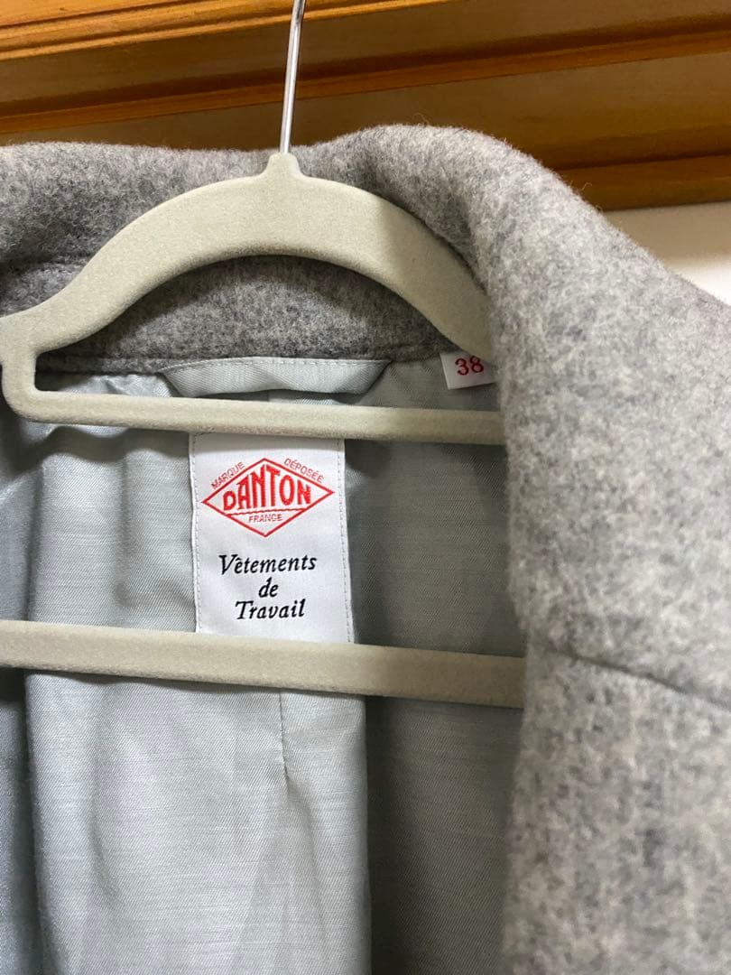 ●ダントンウールモッサチェスターコート/グレー38