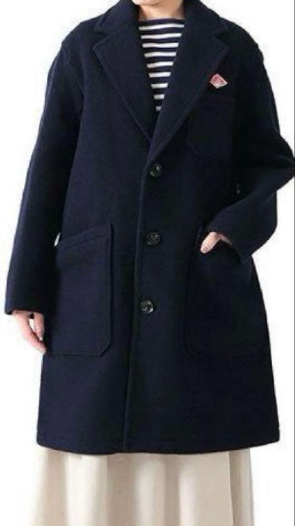 ●ダントンウールモッサチェスターコート/グレー38