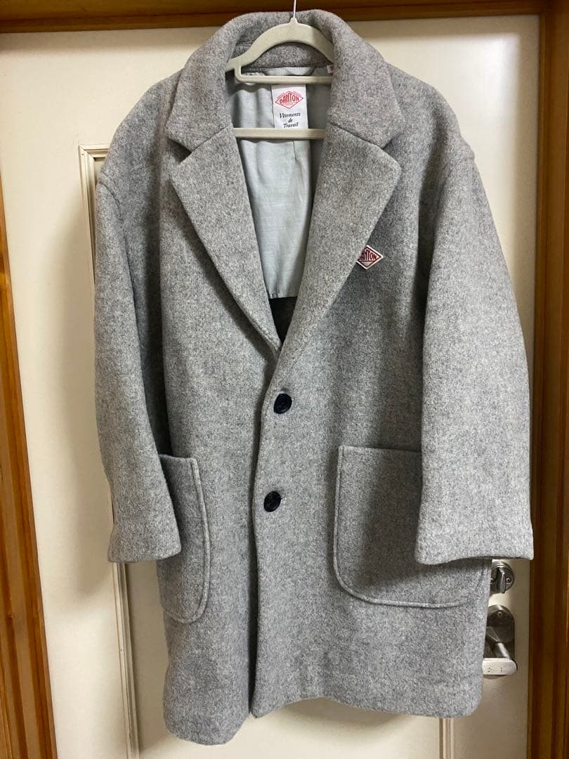 ●ダントンウールモッサチェスターコート/グレー38