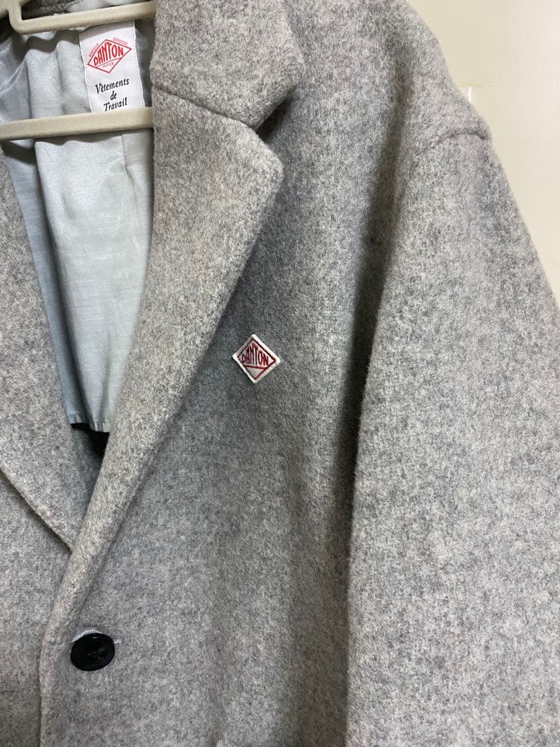 ●ダントンウールモッサチェスターコート/グレー38