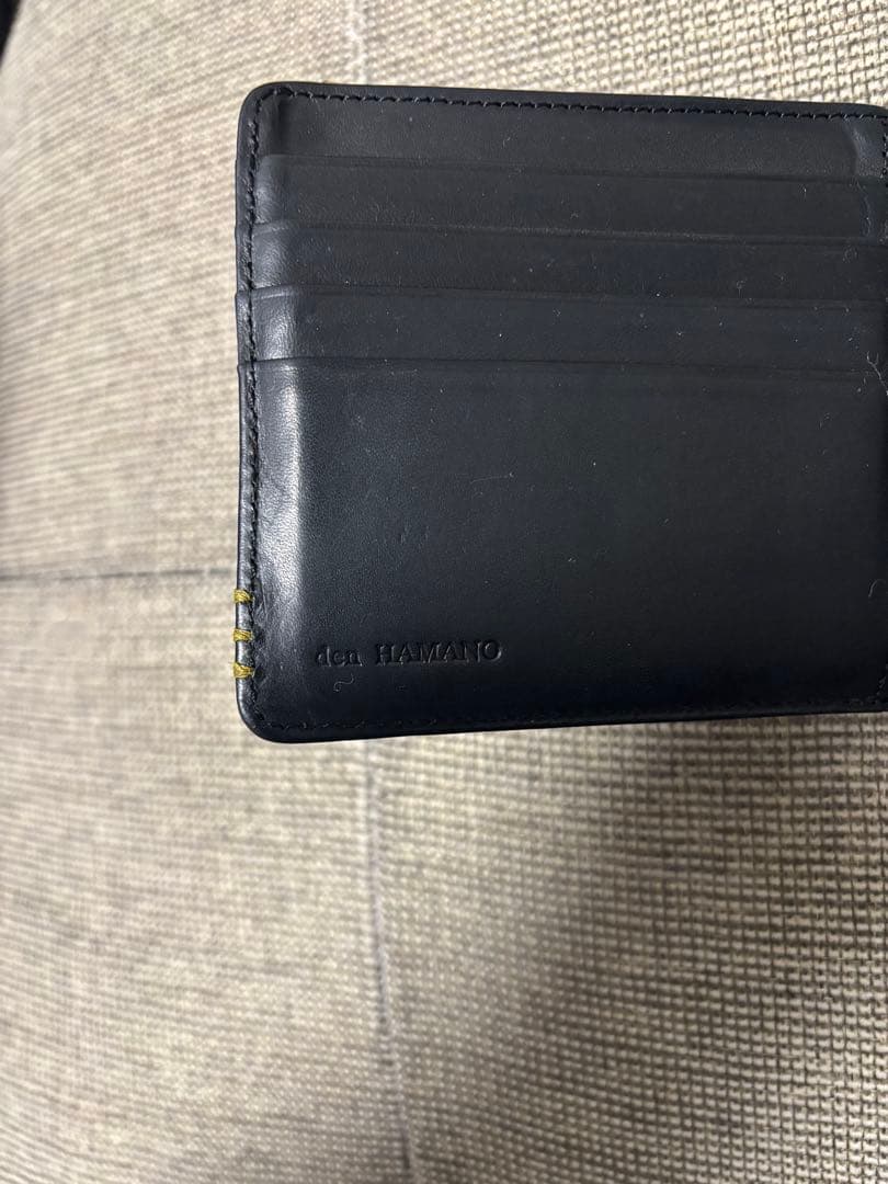 濱野 ブラック 二つ折り財布