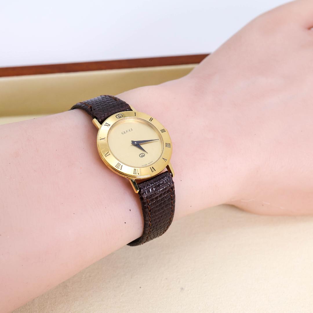 稼働 GUCCI 腕時計 3000L レディース ローマインデックス 2815