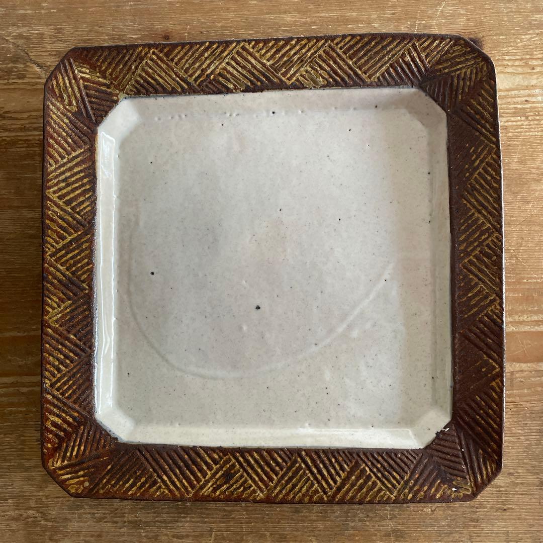 羅以音窯　江口香澄　 正方形大皿2枚セット