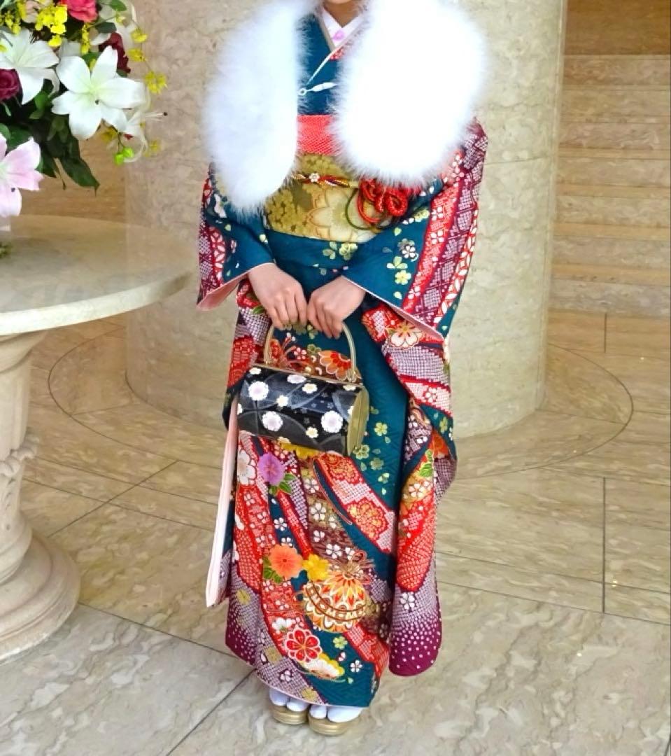 振袖フルセット　成人式　草履&バッグ　着付け小物付き