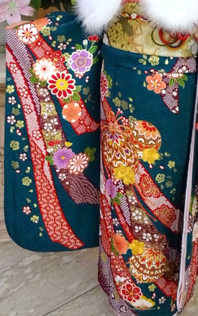 振袖フルセット　成人式　草履&バッグ　着付け小物付き