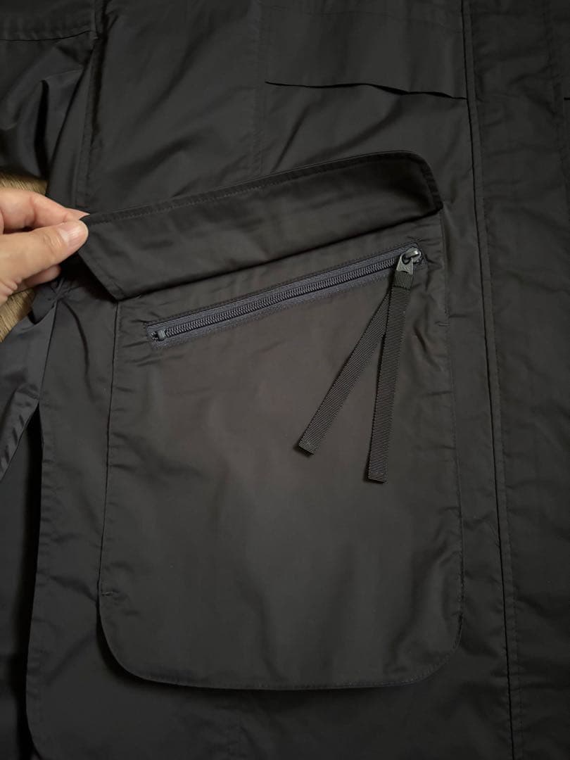 ENFÖLD フード付きオーバーサイズ　スプリングコート　36 ネイビー