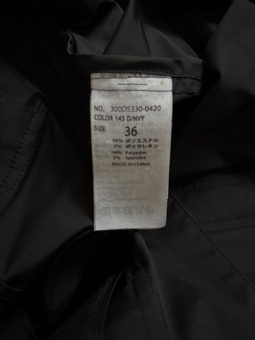 ENFÖLD フード付きオーバーサイズ　スプリングコート　36 ネイビー