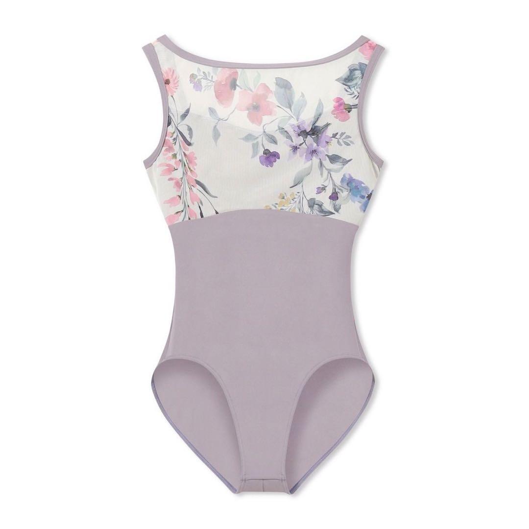 チャコット レオタード 花柄 ラベンダー Lサイズ