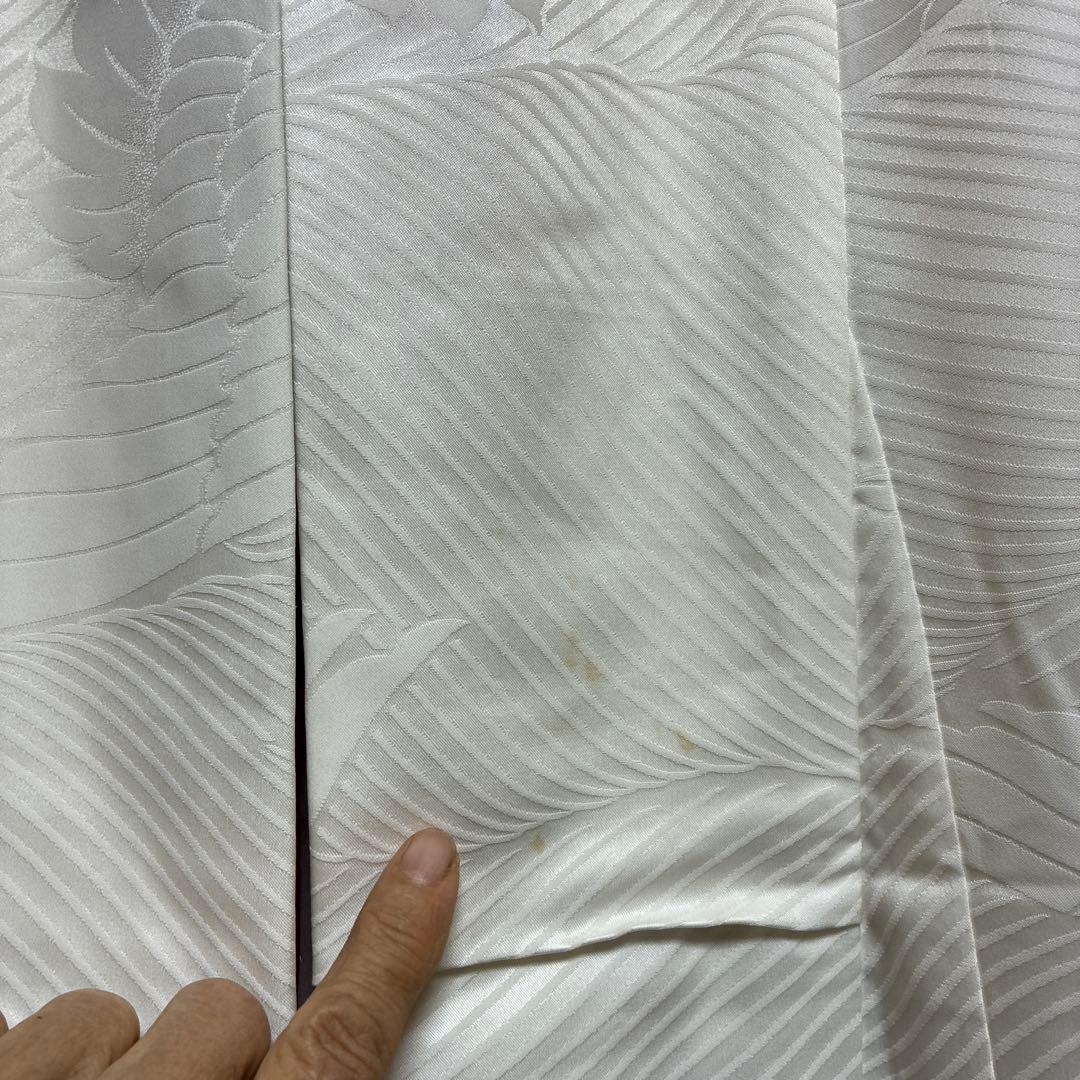 ち*ぃ様 花嫁着物白無垢掛下。比翼、白赤色婚礼用掛下白無垢婚礼衣装鶴模様、表内側