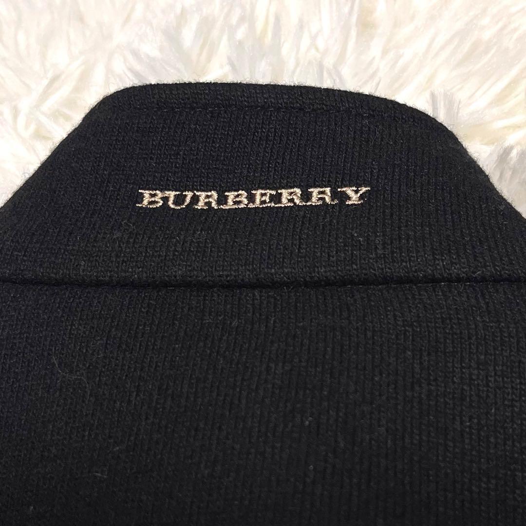 【美品】バーバリーロンドン ステンカラーコート ロング丈 メガチェック 黒 S