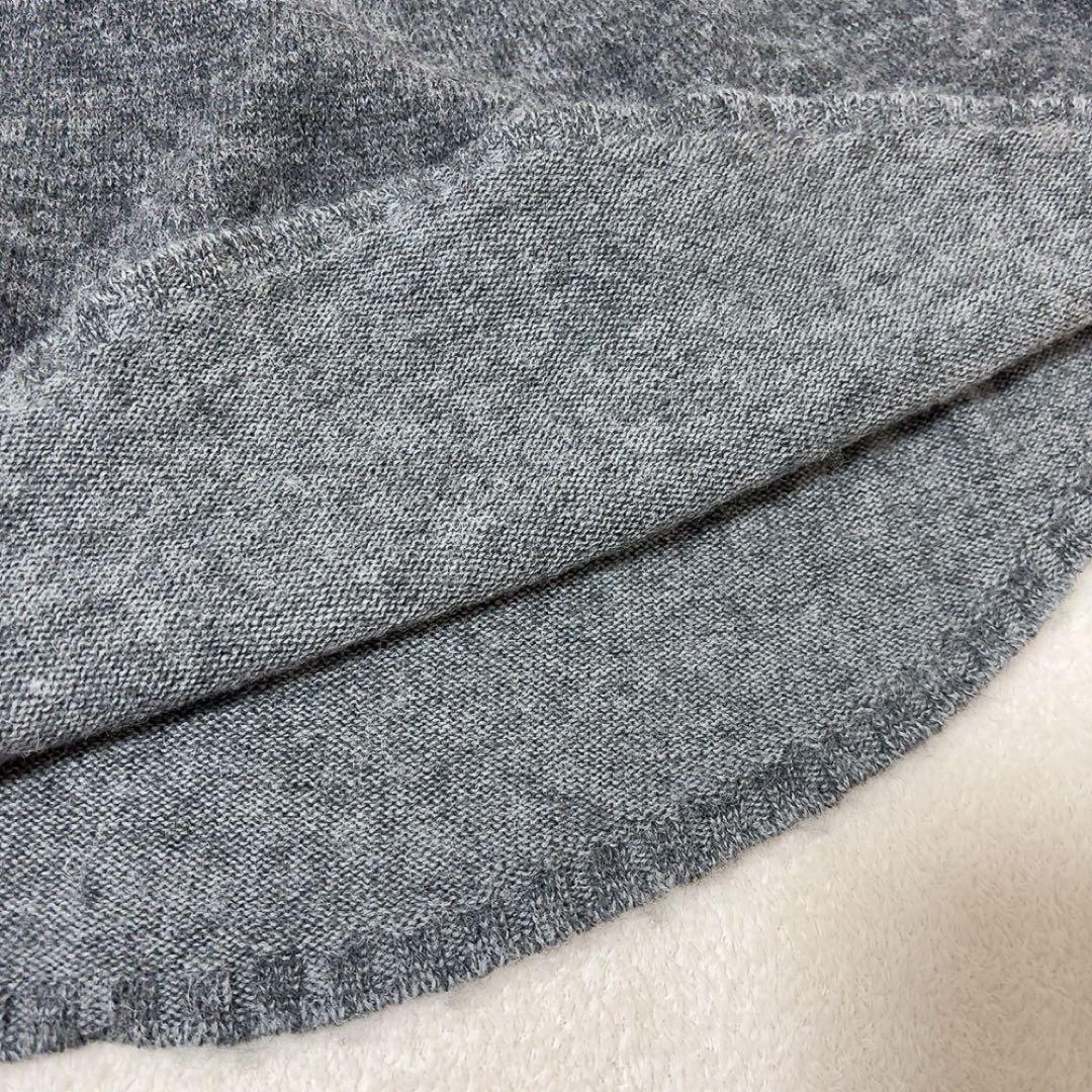 中川政七商店　重ね着する　ポンチョ　ケープ　ニット　グレー