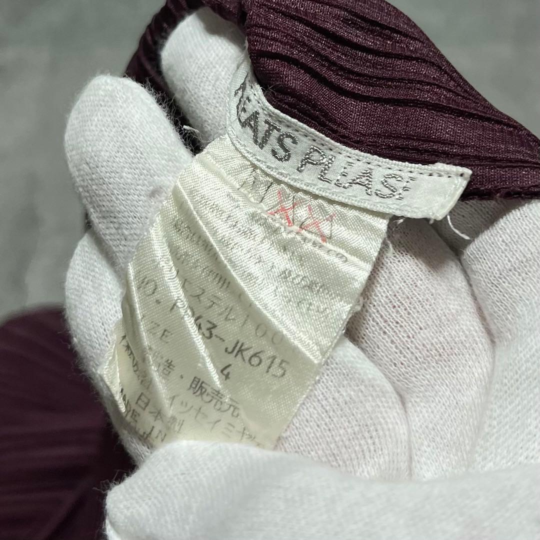 プリーツプリーズ　ワインレッド　ノースリーブ　チュニック　4サイズ