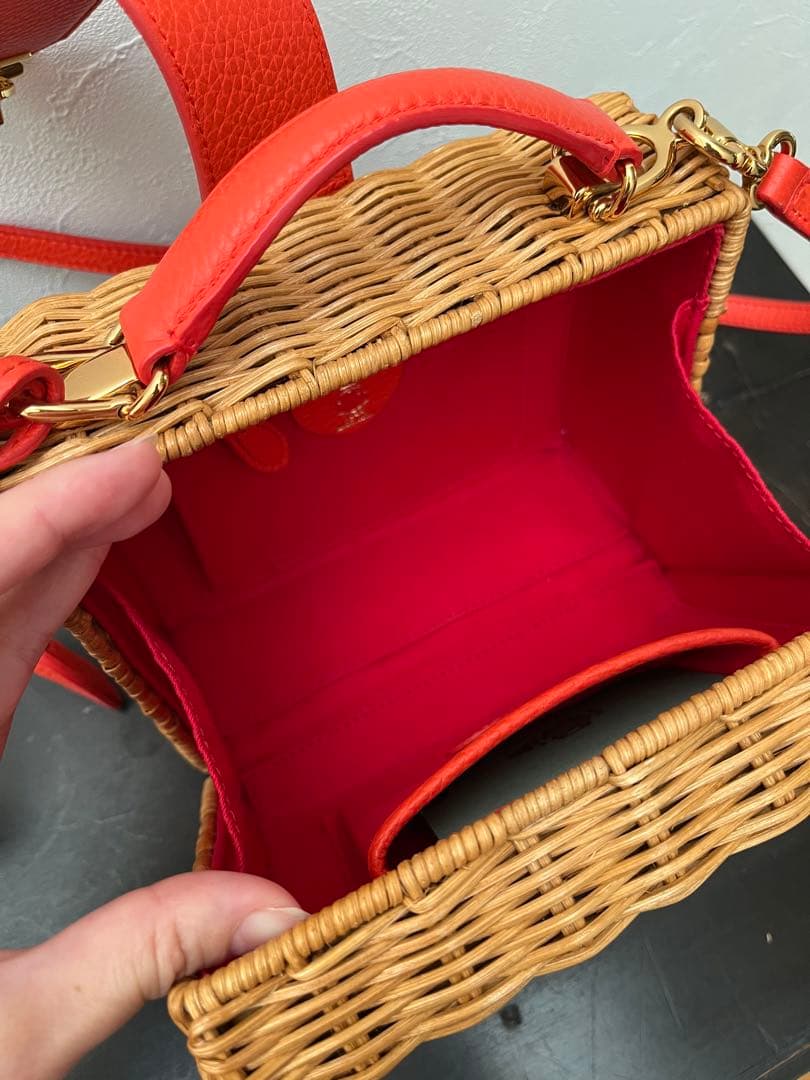 き*こ様 Mark Cross マーククロス　かごバッグ　カゴ　ショルダー　ラタ