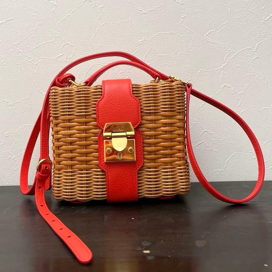 き*こ様 Mark Cross マーククロス　かごバッグ　カゴ　ショルダー　ラタ