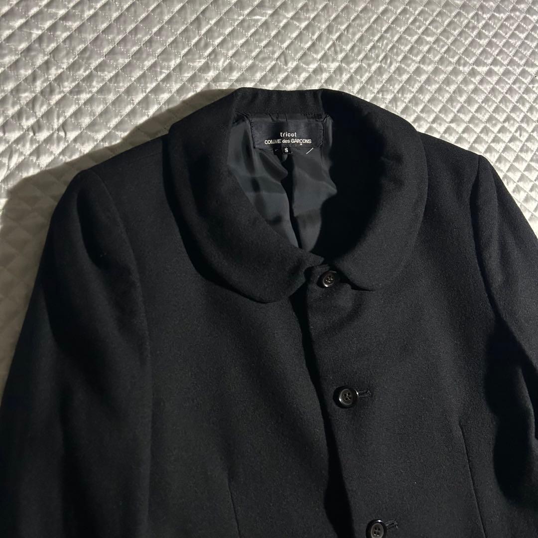 AD1991 91AW 90s archive 丸襟ウールジャケット 黒