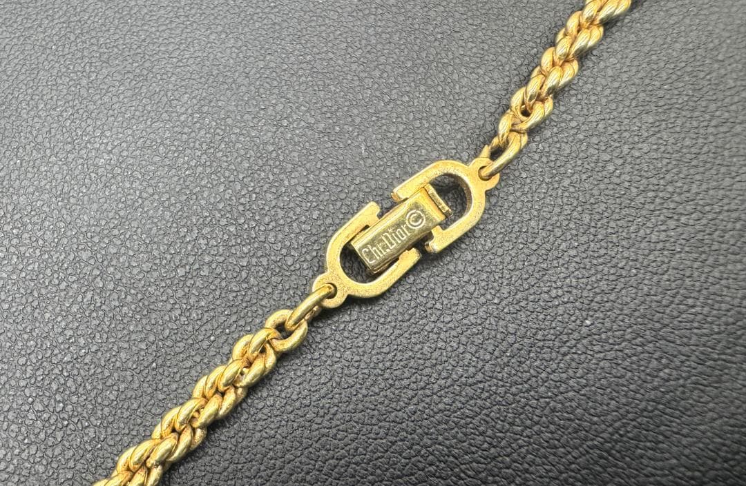 ★Dior ロングチェーン　ネックレス ロゴ金具 ゴールド