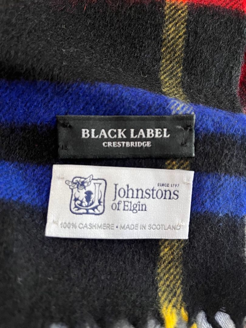 BLACKLABEL　クレストブリッジ　マフラー　ホリデー　カシミヤ100%