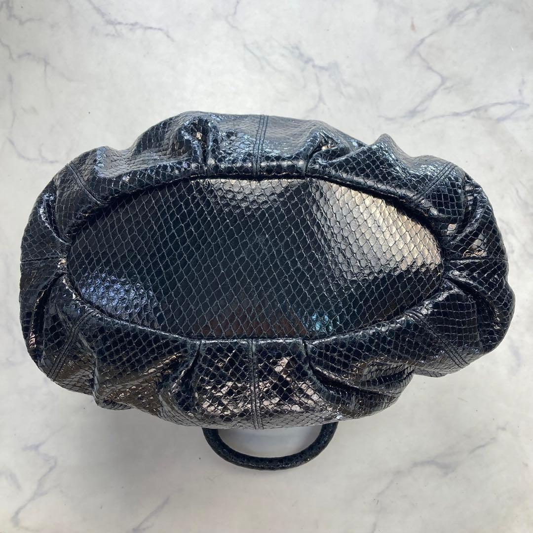 【CELINE】 ピロースモールレザー2way ショルダーバッグ 黒