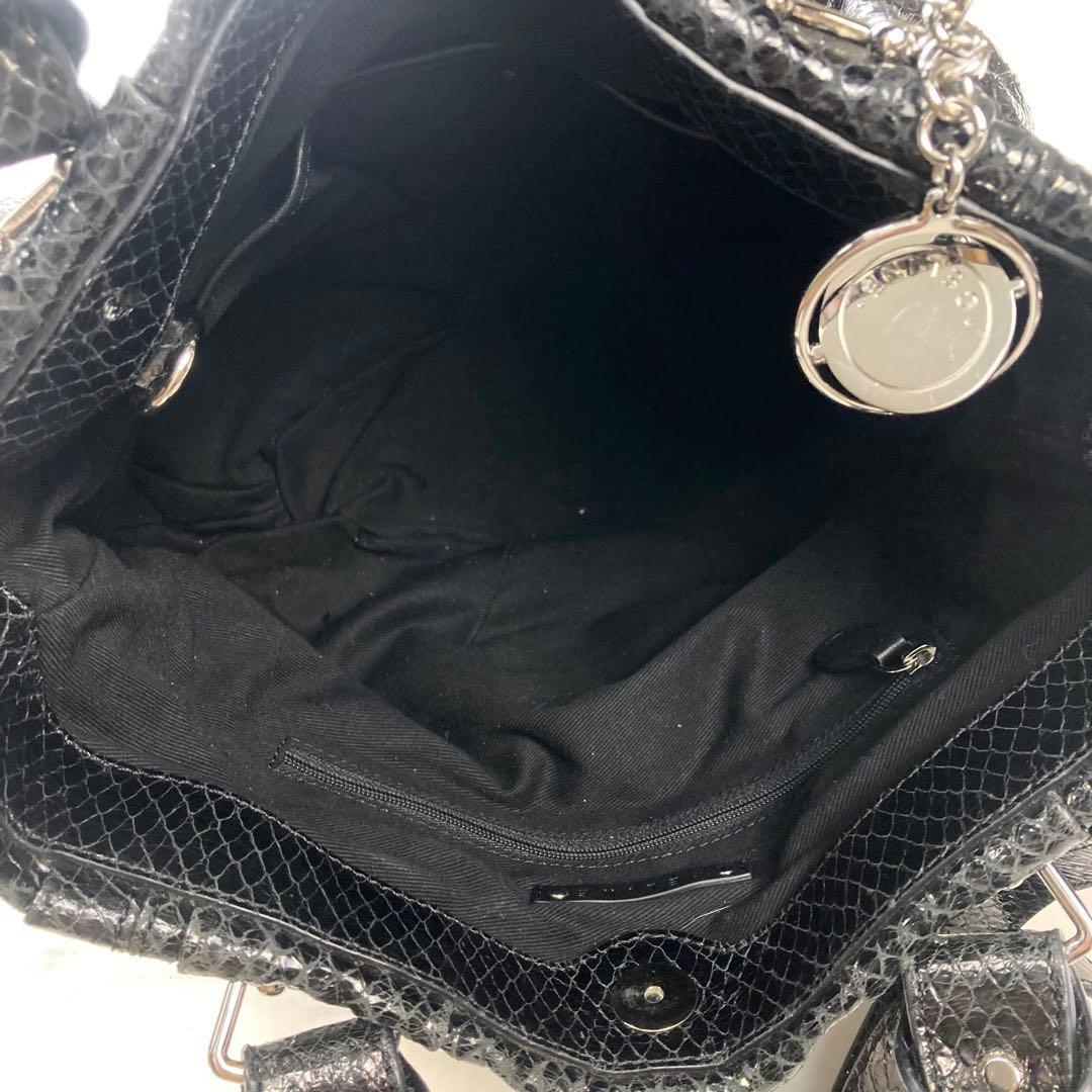 【CELINE】 ピロースモールレザー2way ショルダーバッグ 黒