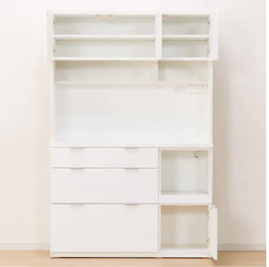 ニトリ　キッチンボード 収納家具 ホワイト　幅120cm 高181cm