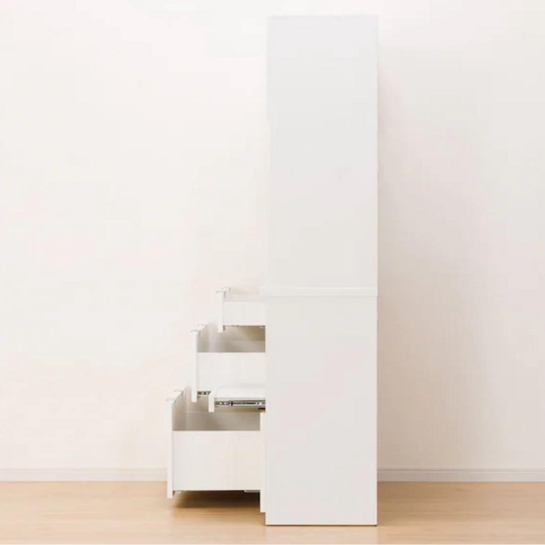 ニトリ　キッチンボード 収納家具 ホワイト　幅120cm 高181cm