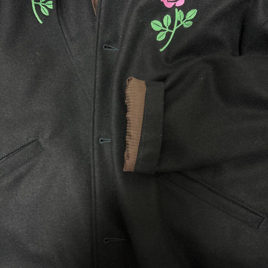 【マミー】HAVE A GRATEFUL DAY バラ刺繍ジャケット L