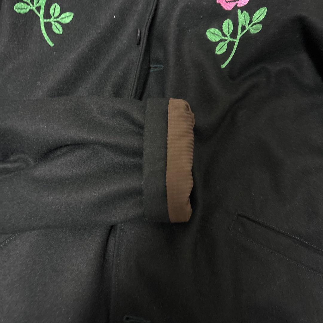 【マミー】HAVE A GRATEFUL DAY バラ刺繍ジャケット L