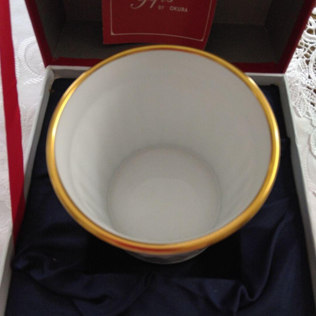 大倉陶園　ブルーローズのカトラリースタンド