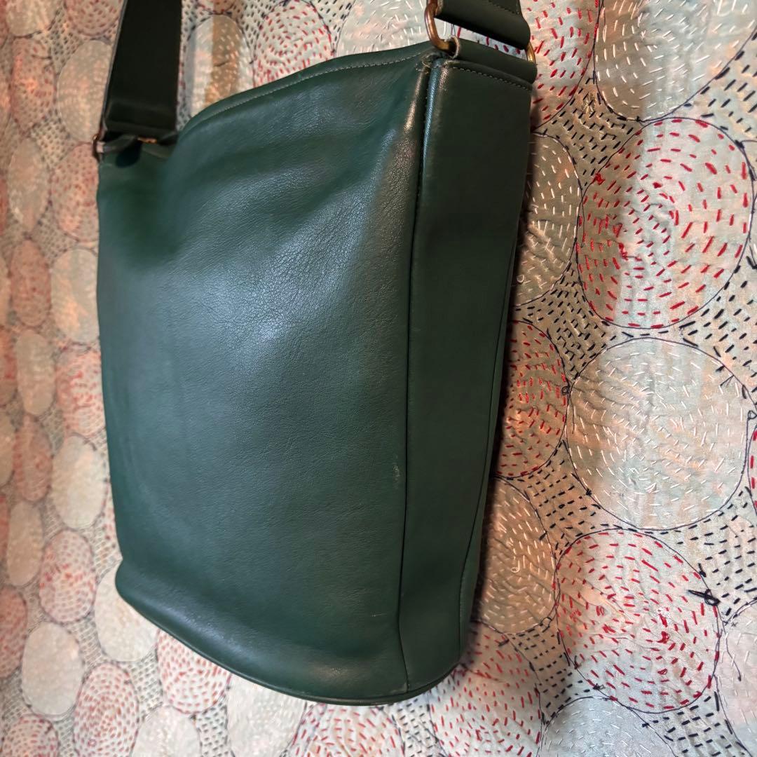希少OLD COACH　オールドコーチ／USA製緑ショルダーバッグ0620301