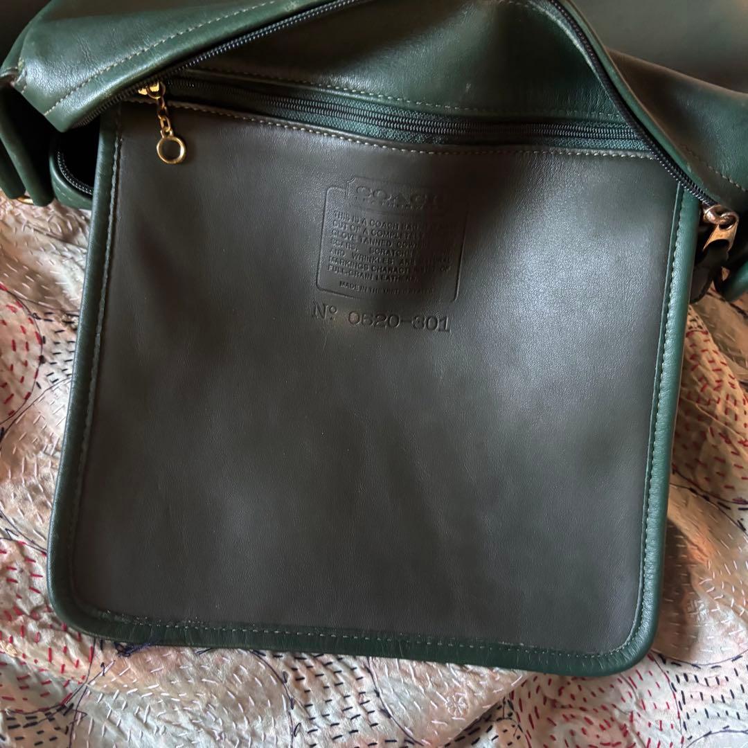 希少OLD COACH　オールドコーチ／USA製緑ショルダーバッグ0620301
