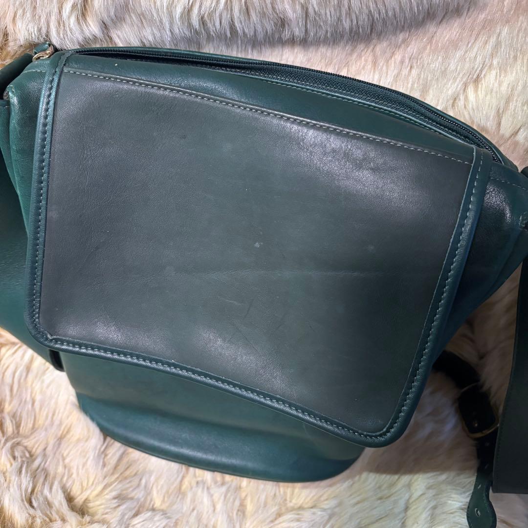 希少OLD COACH　オールドコーチ／USA製緑ショルダーバッグ0620301