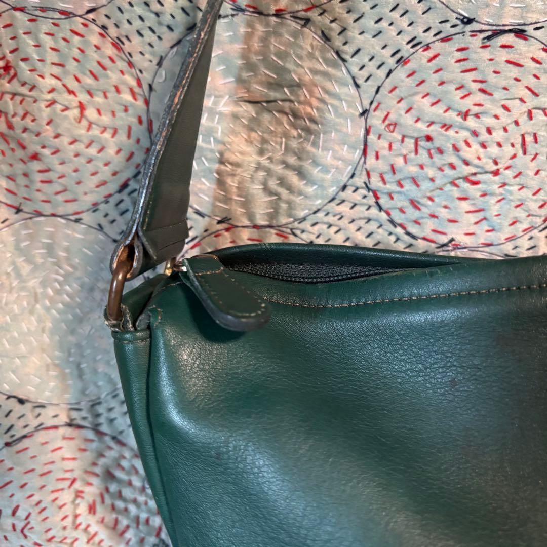 希少OLD COACH　オールドコーチ／USA製緑ショルダーバッグ0620301