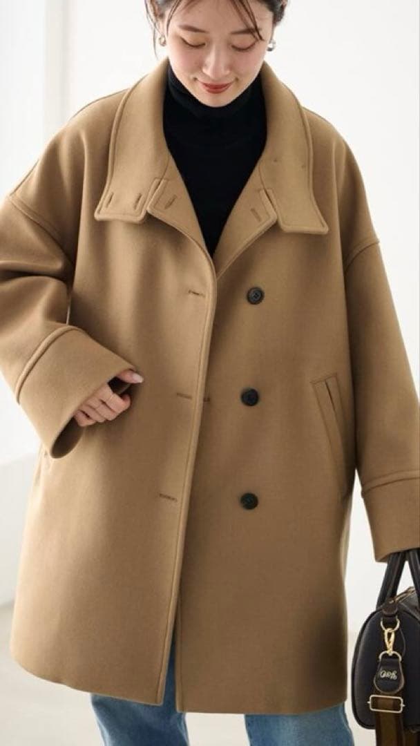 FRAMeWORK メルトンスタンドポンチョコート