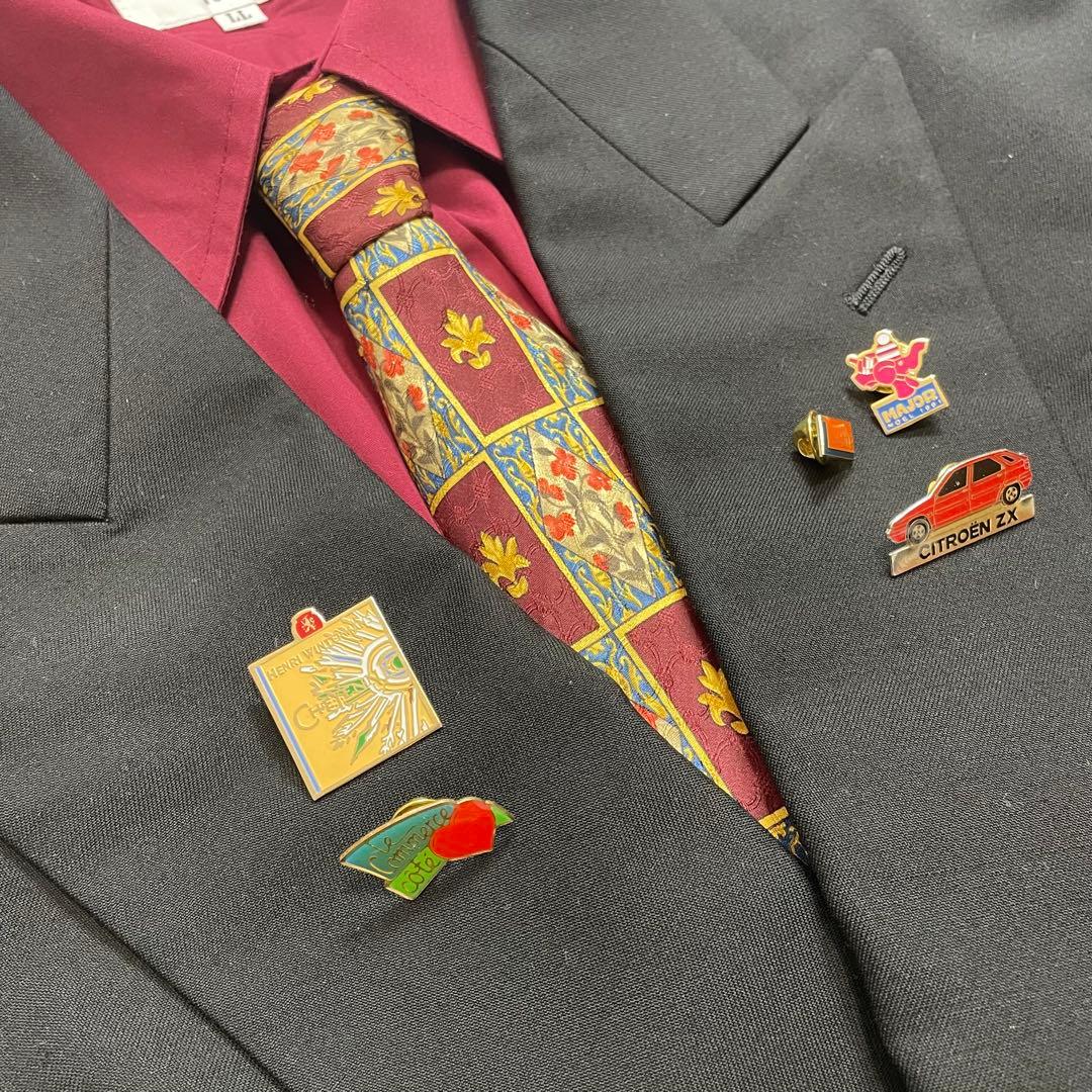 5点セット✨ディオール セットアップ スーツ ネクタイシャツ 黒 えんじ 成人式