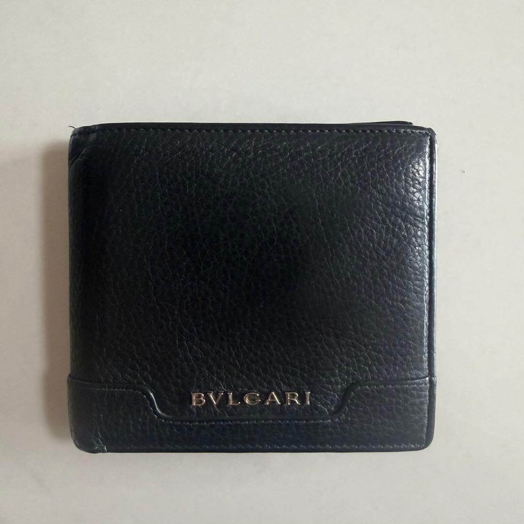 BVLGARI 二つ折り財布 ブラック 33403