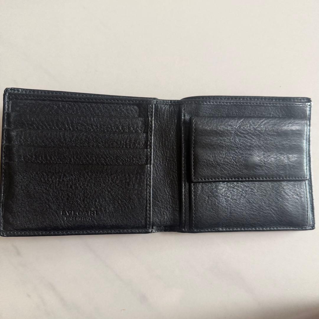 BVLGARI 二つ折り財布 ブラック 33403