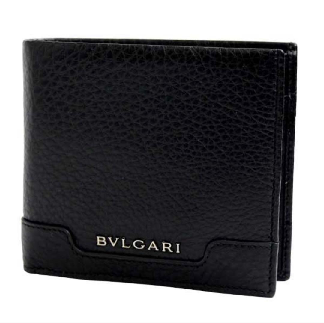 BVLGARI 二つ折り財布 ブラック 33403