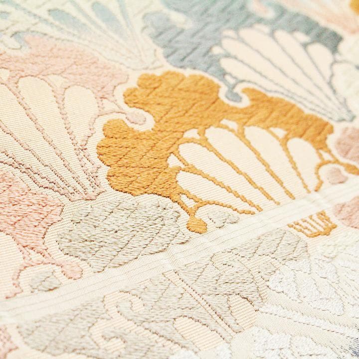 おまとめ　まりまりです　艶やかな【有職文様】～道長唐窠文～　美品の袋帯