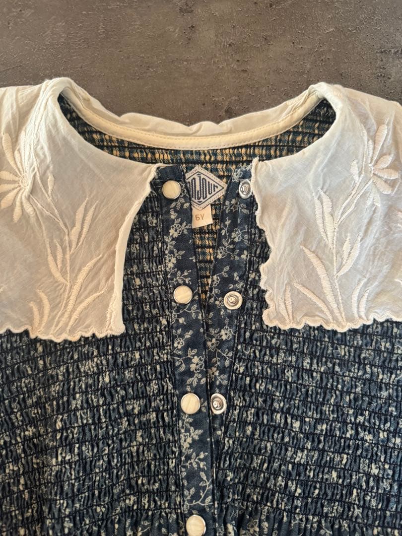 ワンピース Bonjour diary Blue denim dress 6Y