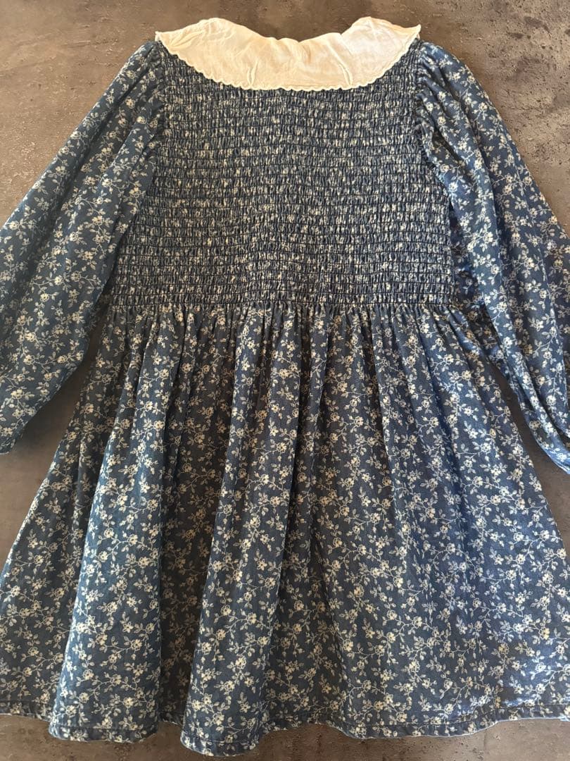 ワンピース Bonjour diary Blue denim dress 6Y