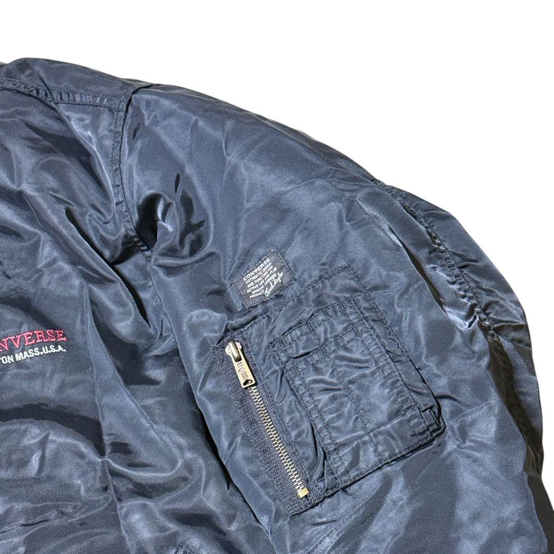 コンバース フライトジャケット ナイロンジャケット MA-1 ダークネイビー