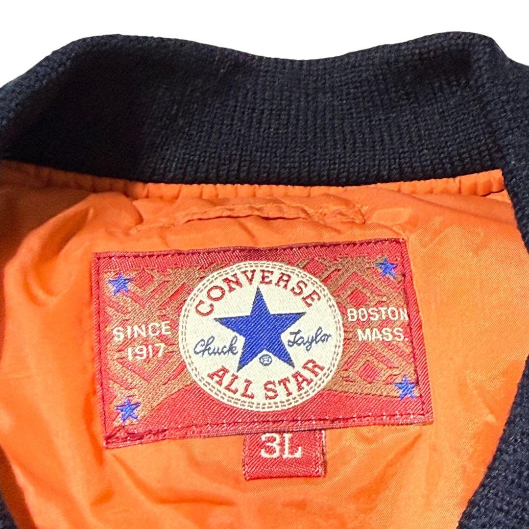 コンバース フライトジャケット ナイロンジャケット MA-1 ダークネイビー