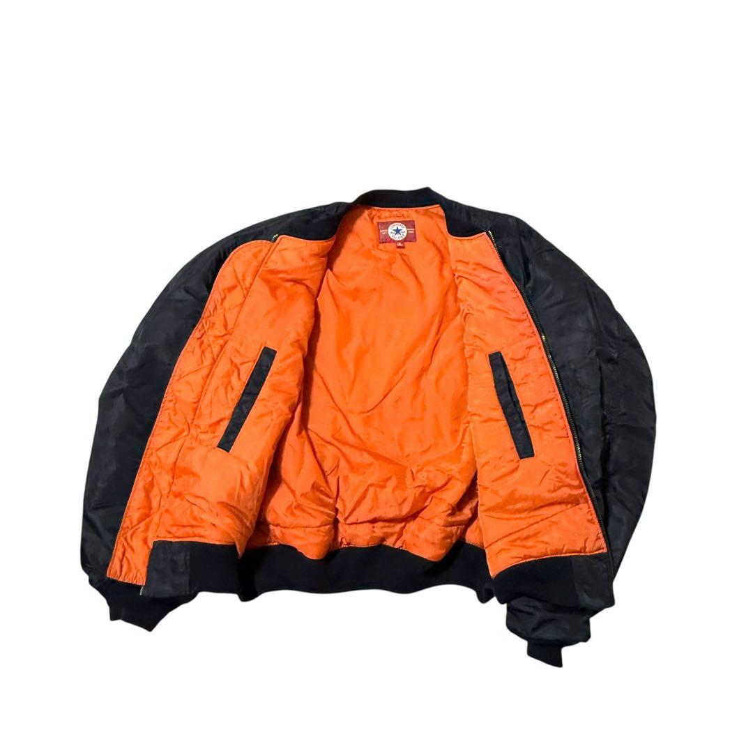 コンバース フライトジャケット ナイロンジャケット MA-1 ダークネイビー