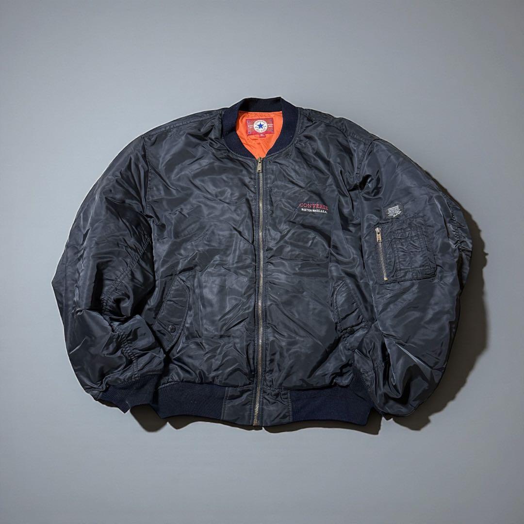 コンバース フライトジャケット ナイロンジャケット MA-1 ダークネイビー