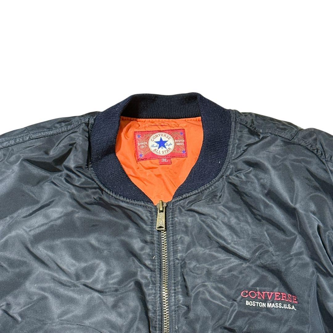 コンバース フライトジャケット ナイロンジャケット MA-1 ダークネイビー