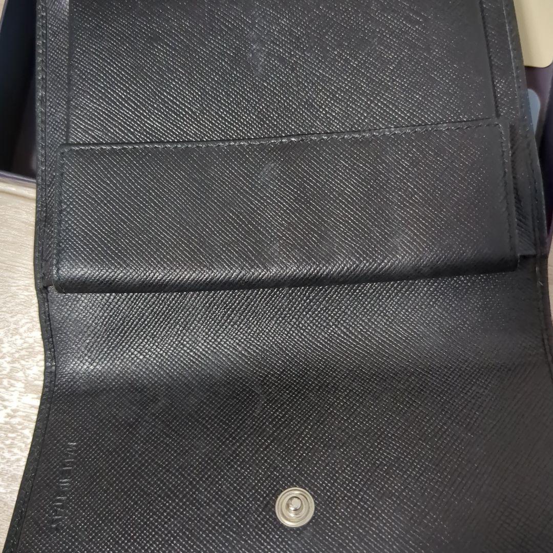 箱付き　 プラダ サフィアーノ M170 トライアングルロゴ 三つ折り財布